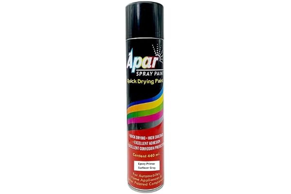 APAR Spray paint Epoxy Primer Surfacer Grey -440 ml, High Rust Protection/For Car, Bike,Scooty, Cycle, Metal Furnitures and industrial parts