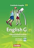 Image de English G 21 - Erweiterte Ausgabe D / Band 3: 7. Schuljahr - Klassenarbeitstrainer mit Lösungen und