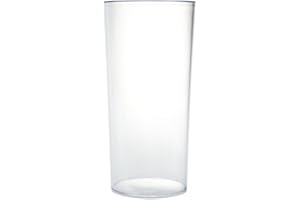 Clear Acrylic Cylinder Vase Hard Wearing Lightweight Durable Plastic 25cm High by Smithers Oasis