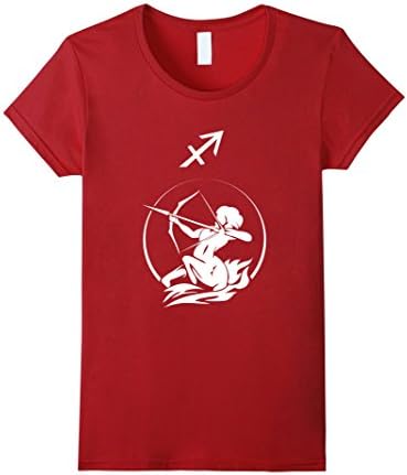 Women's Sagittarius Archer Zodiac Horoscope Sign Astrology T-Shirt Medium Cranberry