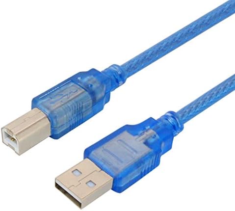 Blue Printer Cable 0.5m/ 2ft, Wintter 0.5m USB 2.0 Type A Male to Type B Male Printer Scanner Cable for HP, Canon, Lexmark, Epson, Dell, Xerox, Samsung etc