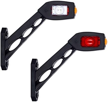 2 x LED Side Marker Light 12V 24V E-marked Car Truck Lorry Trailer Camper Caravan Van Position Lamp Tail Triple function Red White Orange Universal