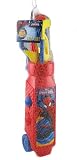Spider Man Golf Trolley On Wheels And Clubs - Complete Toy Set