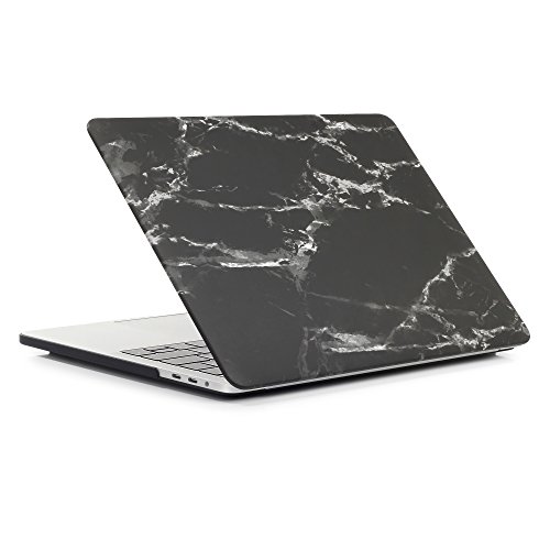 se7enline 2016 MacBook Pro 13 Fall Marmor Muster Kunststoff Hard Cover für MacBook Pro 33 cm A1706/A1708 W/OUT TOUCH Bar Touch ID (Neueste 2016) mit Tastatur, Displayschutzfolie schwarz / weiß schwarz / weiß 2016 Macbook Pro 13 inch - 6