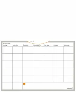 AT-A-GLANCE AW402028 WallMates Self-Adhesive Dry Erase Monthly Planning Surface, 18 x 12