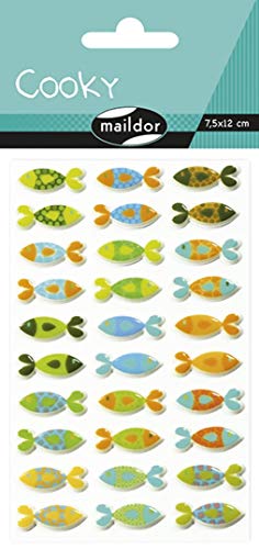 Maildor Cooky Adesivi, Motivo: Pesci, Colore: Multicolore