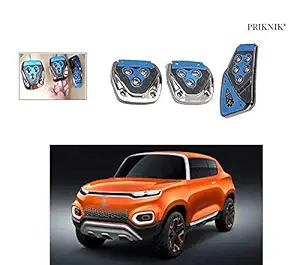 PRIKNIK Anti-Skid Car Pedals(Manual Shift) 3 Pcs Sports kit Pad Covers Set Compatible with S-PRESSO