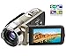 Produktbild Kamera Camcorder, Ansteker HD 1080P Videokamera 24MP 16X Digital-Zoom mit 2,7" LCD und 270 Grad-Drehbarem Bildschirm (Golden)