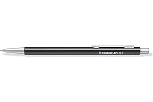 Staedtler Organizer Pen, Porte-Mine Noir De Haute Qualité En Aluminium, Recharge Grande Capacité, Mine Fine Hb Marsmicro De .7 Mm, Avec Embout Gomme, 9Pop497