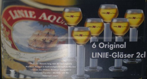 Berentzen Linie Fra Norge Aquavit 2cl Gläser 6 Stück - 2
