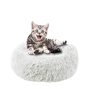 Gato Redondo Cama Caliente para Dormir Nido Portátil para Mascotas De Felpa Suave Cama De Felpa para Gatos Y Gatos, Cama para Cachorros, Cama Redonda U Ovalada