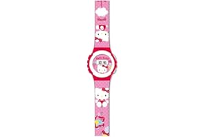 Kid Licensing-Reloj Digital KE02 Hello Kitty Aprendizaje, Color (Multicolor) (HK50029)