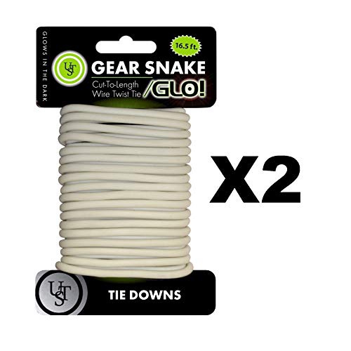 UST Brands Ultimate Survival Technologies Gear Snake GLO! Bendable Wire Twisty Tie(2-Pack)