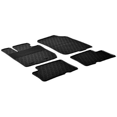 Gledring Rubber Car Mats GL 0173 Set Tapis de Caoutchouc, Clips de Montage, 4 Pièces