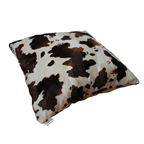 Kissenbezug 2er Pack mit Reißverschluss exclusive Tiermuster 50×50 stylische Zierkissenhülle Kissenhülle Dekokissen Kissen Gepard, Zebra, Giraffe, Kuh (Kuh) - 2