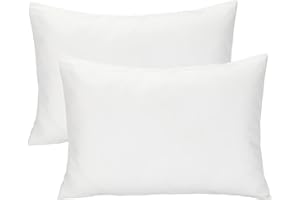 WINMANY 2Pack Baby Kids Pillowcases, Toddler Cushion Cover Travel Pillow Case Cover Soft Breathable Envelope Style for Boys Girls Bedding Toddler Cot 49 x 36cm Machine Washable (White)