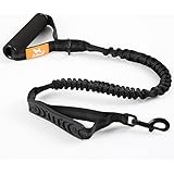 Premium Schock Absorbierende Bungee Hundeleine – Anti-Schock Leine mit Griff zur Kontrolle im Straßenverkehr – Reflektierend für Laufen in der Dunkelheit