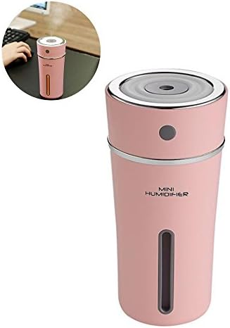 Cup Shape Humidifier,Found Me Built-in lithium battery,300ML High Capacity with LED Night Light Aromatherapy Humidifier for Car,Bedroom,Living room(Pink(Battery Power))