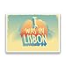 Produktbild 2 x I wurde in Lissabon Vintage Vinyl Aufkleber Reise Gepäck # 7268 - 10cm/100mm Wide