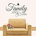 Produktbild mmzki Unsere Familie Love & Forever Wandaufkleber Warme Liebe Wanddekoration Modernes Nordic Design Für Wohnzimmer Schlafzimmer Dekoration 60 cm X 37 cm