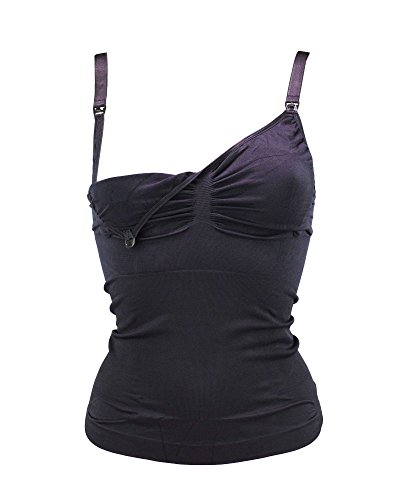Seamless Nursing Control Cami-Tank, Maternity Camisole in Black or White, CARRIWELL
