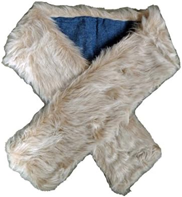 Ladies Womans Faux Fur Lined Scarf Wrap Collar Tipet
