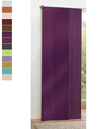 Gardinen Set, 2 x Flächenvorhang Schiebegardine blickdicht, Creme - 2