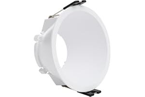 LEDKIA LIGHTING Portafaretto Downlight Conico Reflect per Lampadina LED GU10 / GU5.3 Foro Ø 85 mm Bianco