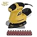 Price comparison product image Electric Detail Sander, 200W 12000RPM 1.6A TOVORK Mouse Sander, 360 ° Rotatable Sanding Base, Wood Palm Hand Sander, 10 Sandpapers (5 x 80 Grains & 5 x 180 Grains), Dust Box, Lock Button, 3m Cable