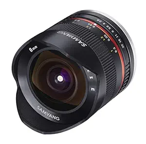 Samyang 8 mm F2.8 UMC Fisheye Manual Focus Lens for Fuji X- Black