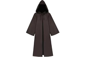 Bichingda Bata con capucha para adultos, para Halloween, Navidad, fiesta, cosplay, disfraz de vampiro, uniforme con capucha