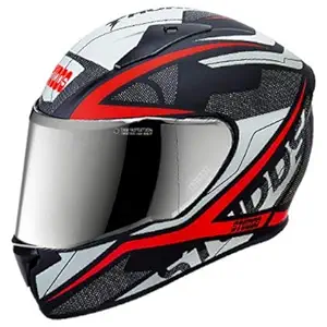 Studds Helmet Thunder D4 with Mirror Visor (Matt Black N2, XL)