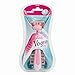 Invero® Ladies Women Triple Blade Shower Shaving Shave Razor with 4 Spare Heads - Pink