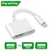 Produktbild Lightning zu HDMI, Lightning Adapterkabel, 1080P Blitz Digital-AV-Adapter, Sync-Bildschirm HDMI-Anschluss Kompatibel mit iPhone X / 8/7/6/5-Serie, iPad Air / Mini / Pro (Weiblicher Lightning-Port muss verbunden sein) (Weiß)