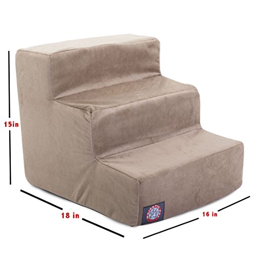 3-Step-Stone-Tan-Suede-Pet-Stairs-By-Products-In-Neutral-Color