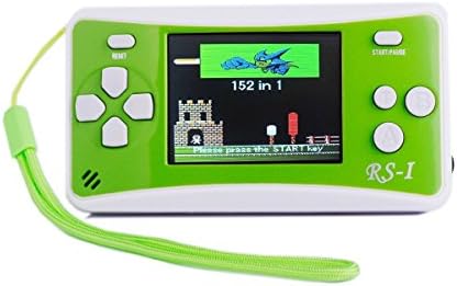 QINGSHE Handheld Game Console, Kids Classic Retro Game Electronics Toys Portable Video Console Player, 2.5" LCD 8-Bit 152 in 1 Games Arcade Video Gaming System Device,Great Gift for Kids-GREEN