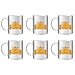 Produktbild STUFF4 Tee/Kaffee Becher 350ml/6 Pack Orange/Atom V8/Weißkeramik/ST10