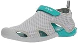 Material de la suela: EVA Crocs Swiftwater Mesh Sandals Women, Mujer Sandalia, Gris (Light Grey), 41-42 EU
