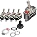 Produktbild Providethebest 5pcs Heavy Duty Kippschalter Wasserdichte Abdeckung 12V ON/Off-Auto-Schlag-Licht 12 Volt SPST Metall Set Schalter
