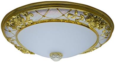 Jens 80024/01/JS Pink STOLTE Wall and Ceiling Light, Metal Glass, gold-weiß, E27 40 wattsW 240 voltsV