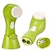 ACEVIVI Wateproof 2-in-1 Electric Facial Brush Cleansing System Massager Face Cleanser Brush with Stand Green, Vibration Type Cleansing Instrument
