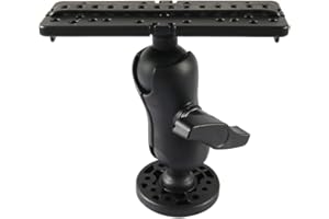 Huamengyuan Support Pivotant pour Plaque De Sondeur GPS,Support De Montage pour DéTecteur De Poisson à Rotation De 360 DegréS Base De Montage pour DéTecteur De Poisson Support Sondeur éLectronique