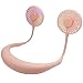 Produktbild Huyiko Mini-Ventilator, tragbar, LED, USB, wiederaufladbar, Hals, zum Aufhängen, doppelter Ventilator, für Zuhause, School, Reise, Urlaub, Sommer, Seaside