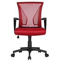 Yaheetech Multi Color Desk Chair Executive Computer Office Chair, Ergonomic Adjustable and Swivel Fabric Mesh Chair with Comfortable Lumbar Support