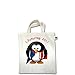 Produktbild Einschulung - 1. Schultag 2017 Pinguin Schultüte Buch - Unisize - Natural - XT500 - Fairtrade Henkeltasche / Jutebeutel mit kurzen Henkeln aus Bio-Baumwolle