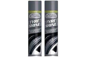 Fastcar 2 x CAR-PRIDE TYRE SHINE 300ml - LEAVES A LONG-LASTING WET LOOK TO TYRES