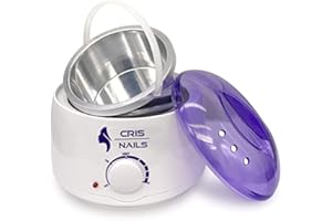 GENÉRICO Cris Nails - Calentador de cera caliente eléctrica profesional 500ml para depilación corporal, color blanco