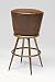 Produktbild Kare Barhocker Lady Rock Vintage, runder Designbarstuhl mit Metallfüßen im Retrolook, gold-braun, (H/B/T) 74x48x48cm