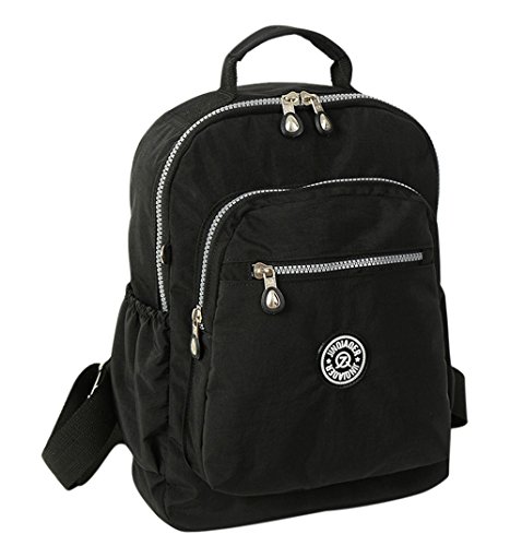 Price comparison product image Fansela(TM) Sports Travel Nylon Backpack Black