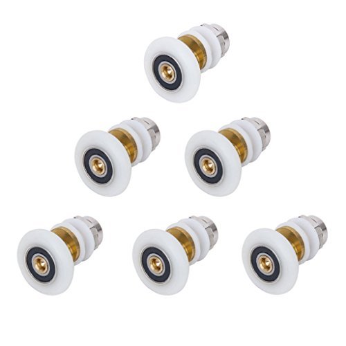 LESOLEIL 6 Stück Raddurchmesser Duschtür Rolle Laufrad 25mm